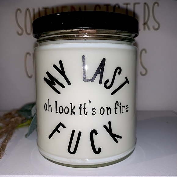 Funny Homemade 100% Soy Woodwick Candle - Picture 1 of 1